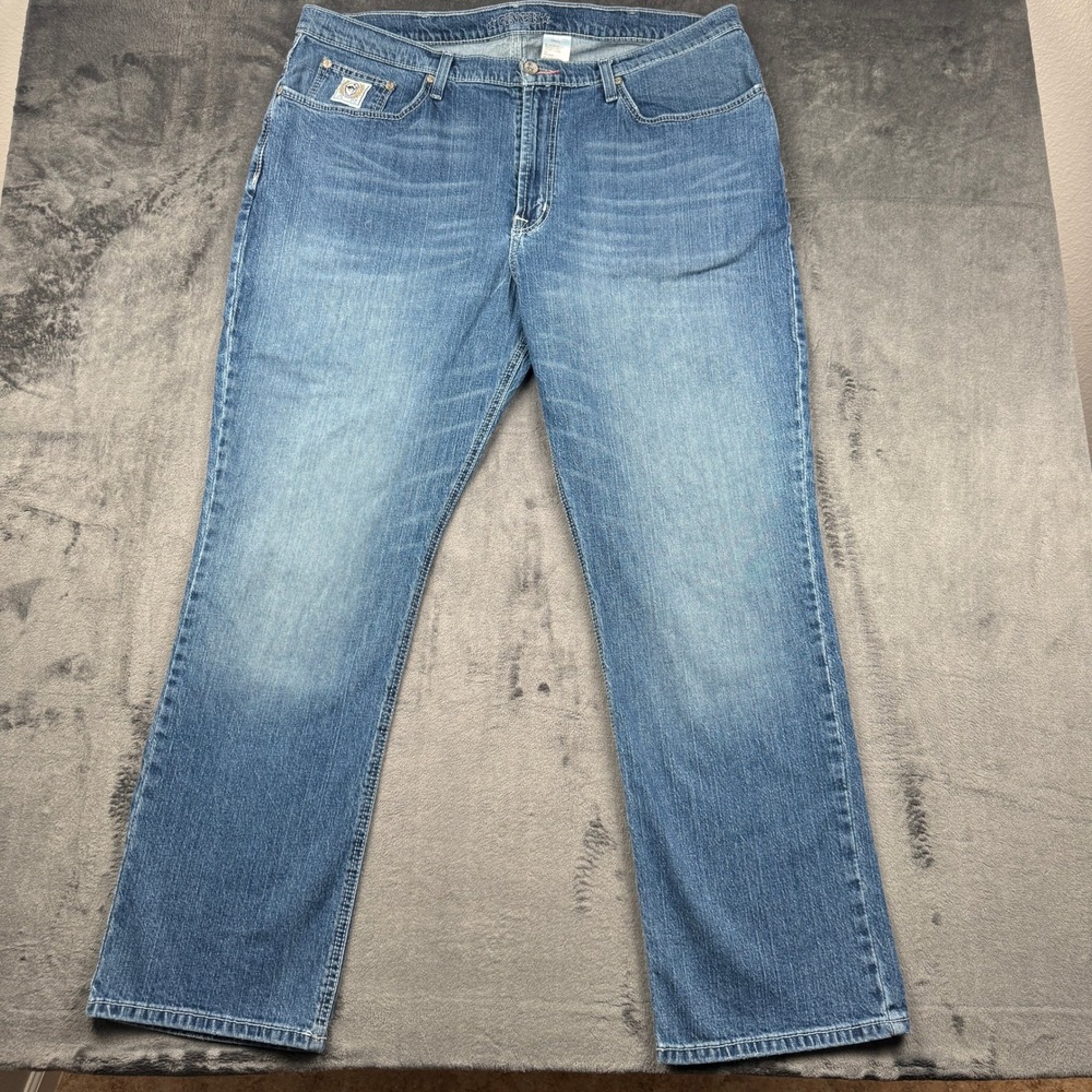 Cinch Up Bootcut Jeans Mens 42x32 Medium Wash Stretch Denim Excellent